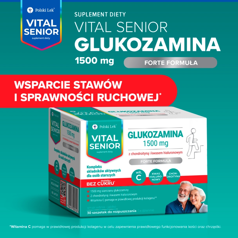 Vital Senior Glukozamina 1500 mg, 30 saszetek