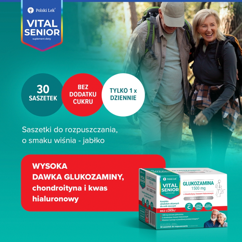 Vital Senior Glukozamina 1500 mg, 30 saszetek