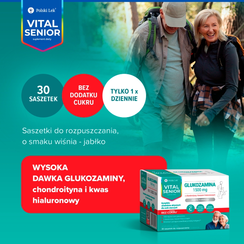 Vital Senior Glukozamina 1500 mg, 30 saszetek