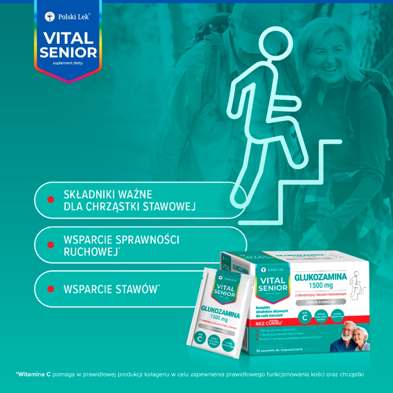 Vital Senior Glukozamina 1500 mg, 30 saszetek