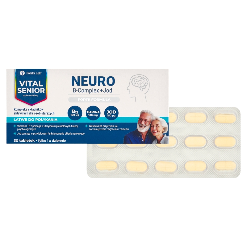 Vital Senior Neuro B-Complex + Jod, 30 tabletek