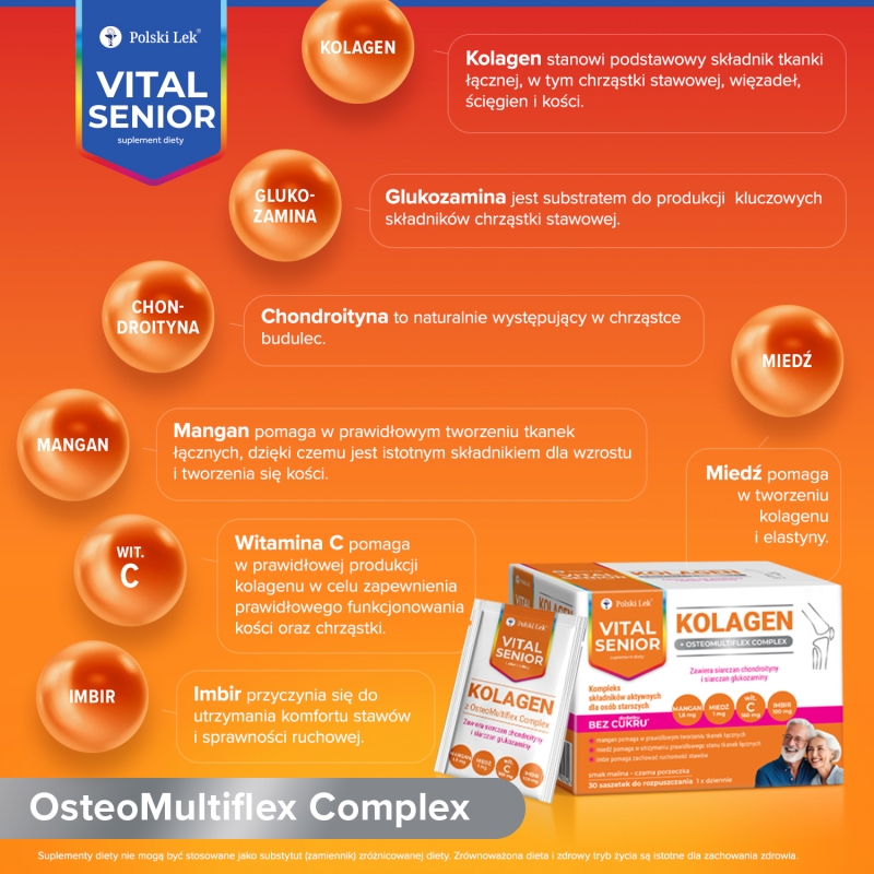 Vital Senior Kolagen, 30 saszetek