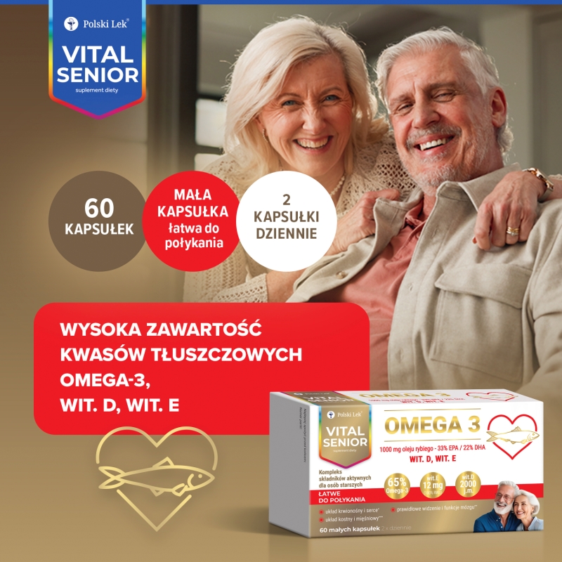 Vital Senior Omega 3, 60 kapsułek miękkich