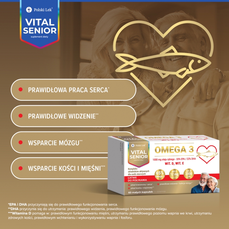 Vital Senior Omega 3, 60 kapsułek miękkich