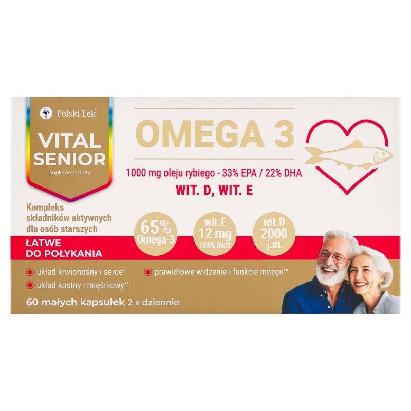 Vital Senior Omega 3, 60 kapsułek miękkich