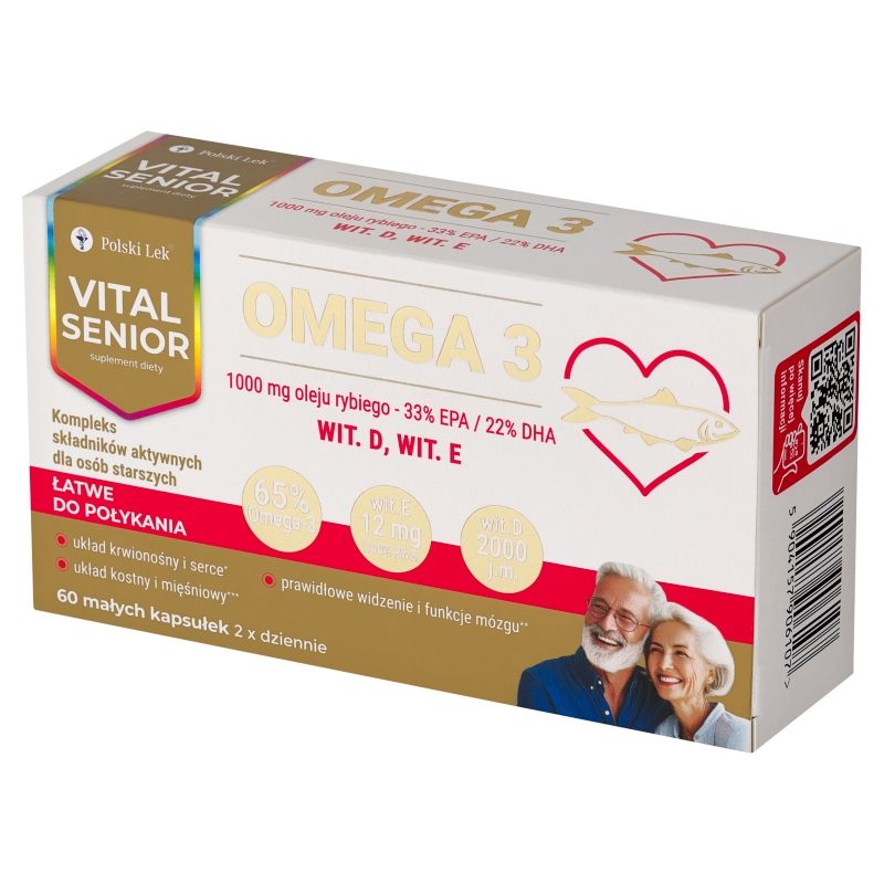 Vital Senior Omega 3, 60 kapsułek miękkich