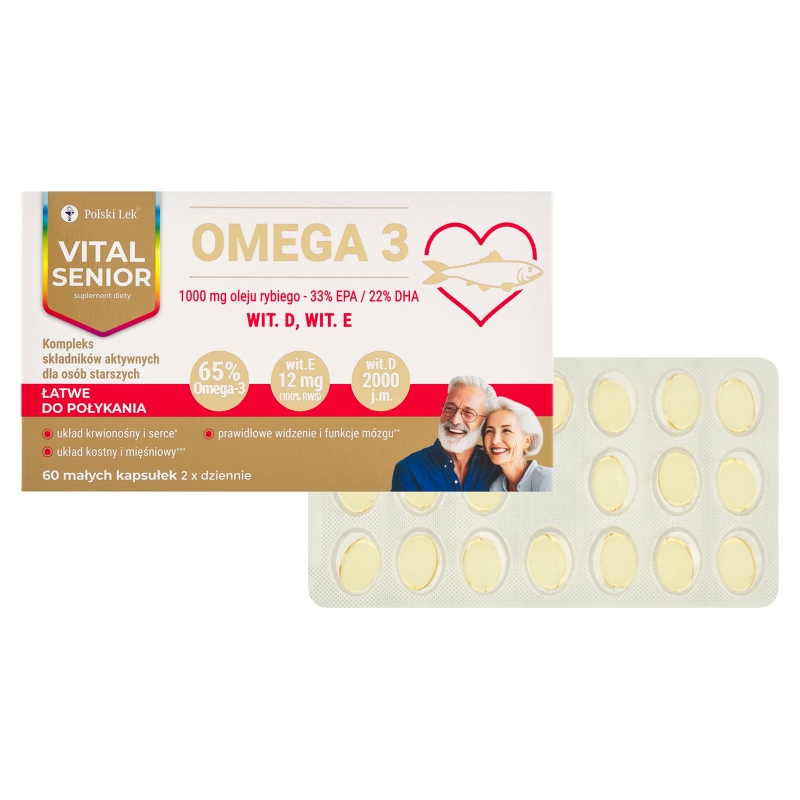 Vital Senior Omega 3, 60 kapsułek miękkich