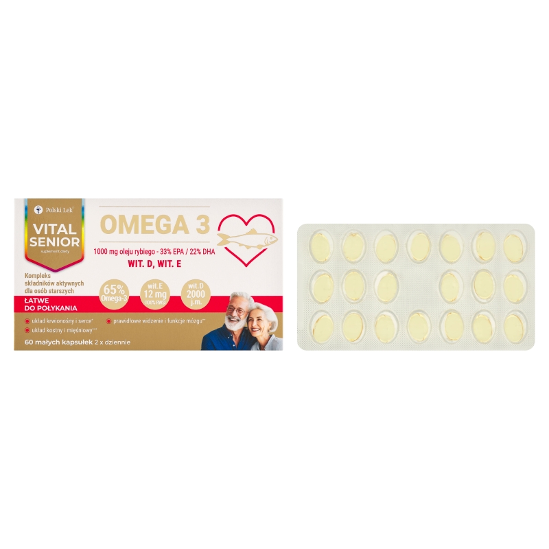 Vital Senior Omega 3, 60 kapsułek miękkich