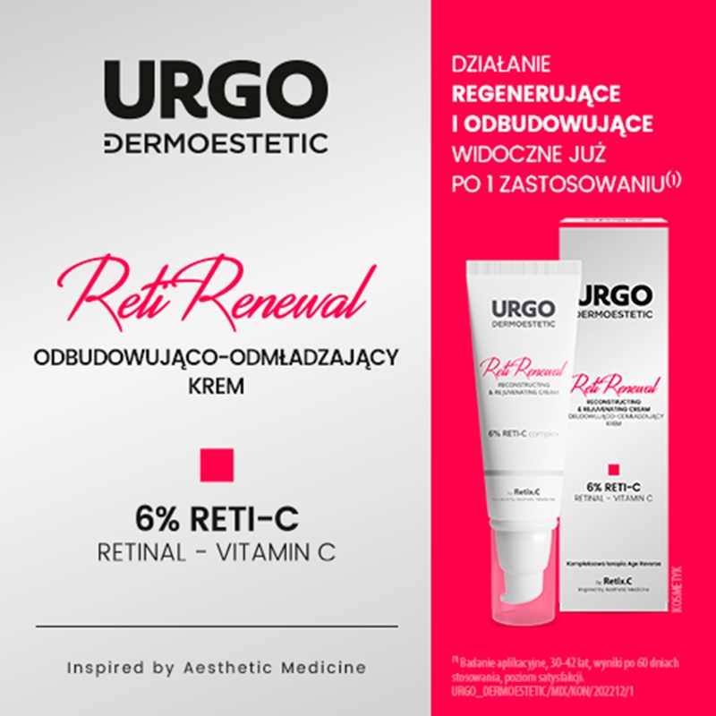 URGO DERMOESTETIC Reti Renewal, krem odbudowująco-odmładzający, 45 ml