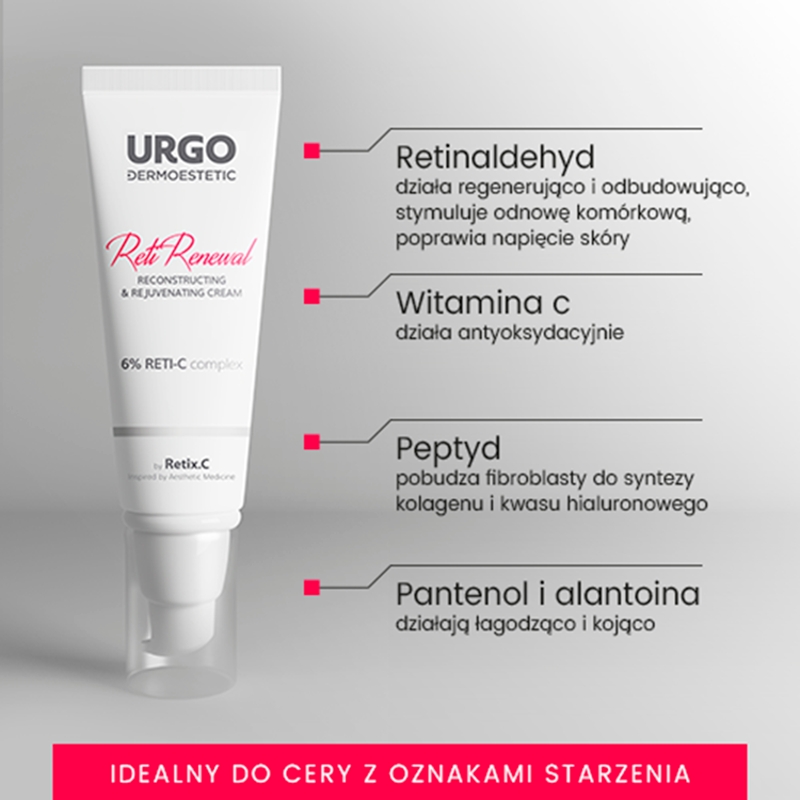 URGO DERMOESTETIC Reti Renewal, krem odbudowująco-odmładzający, 45 ml