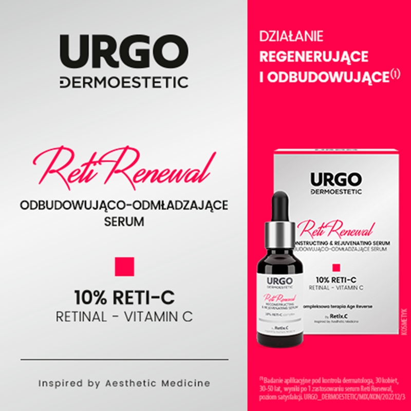 URGO DERMOESTETIC Reti Renewal, serum odbudowująco-odmładzające, 30 ml