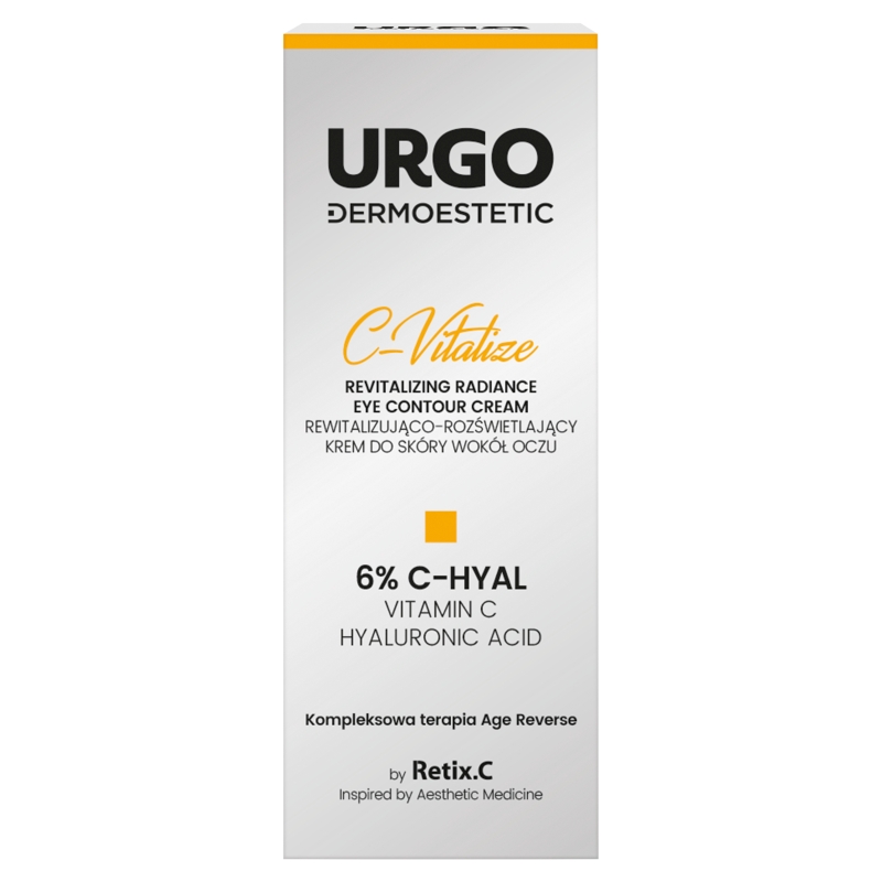 URGO DERMOESTETIC C-Vitalize, krem rewitalizująco-rozświetlający pod oczy, 15 ml