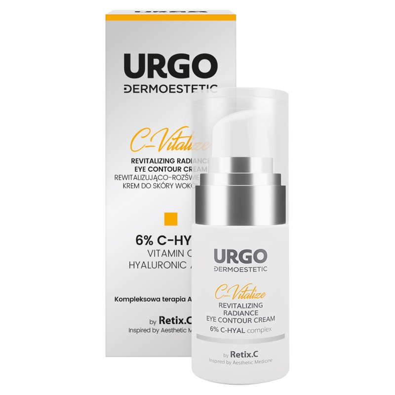 URGO DERMOESTETIC C-Vitalize, krem rewitalizująco-rozświetlający pod oczy, 15 ml