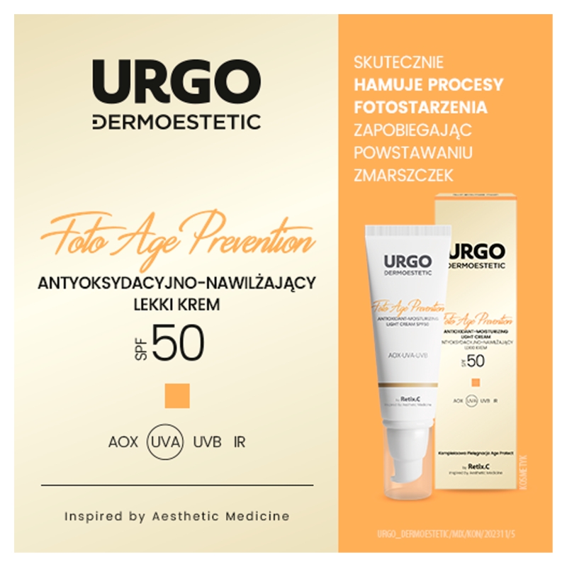 Urgo Dermoestetic Foto Age Prevention, krem do twarzy, 45 ml