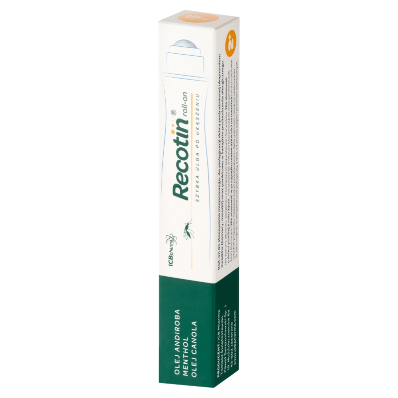 Recotin Rroll-on , łagodzący po ukąszeniu owadów,  15 ml