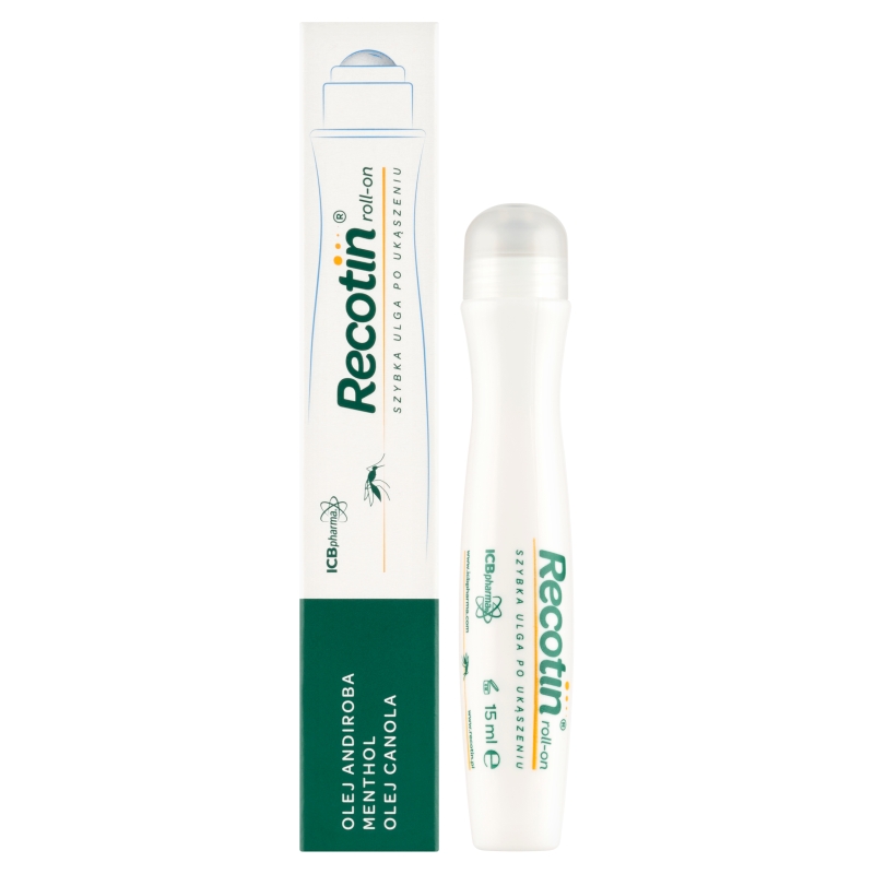 Recotin Rroll-on , łagodzący po ukąszeniu owadów,  15 ml