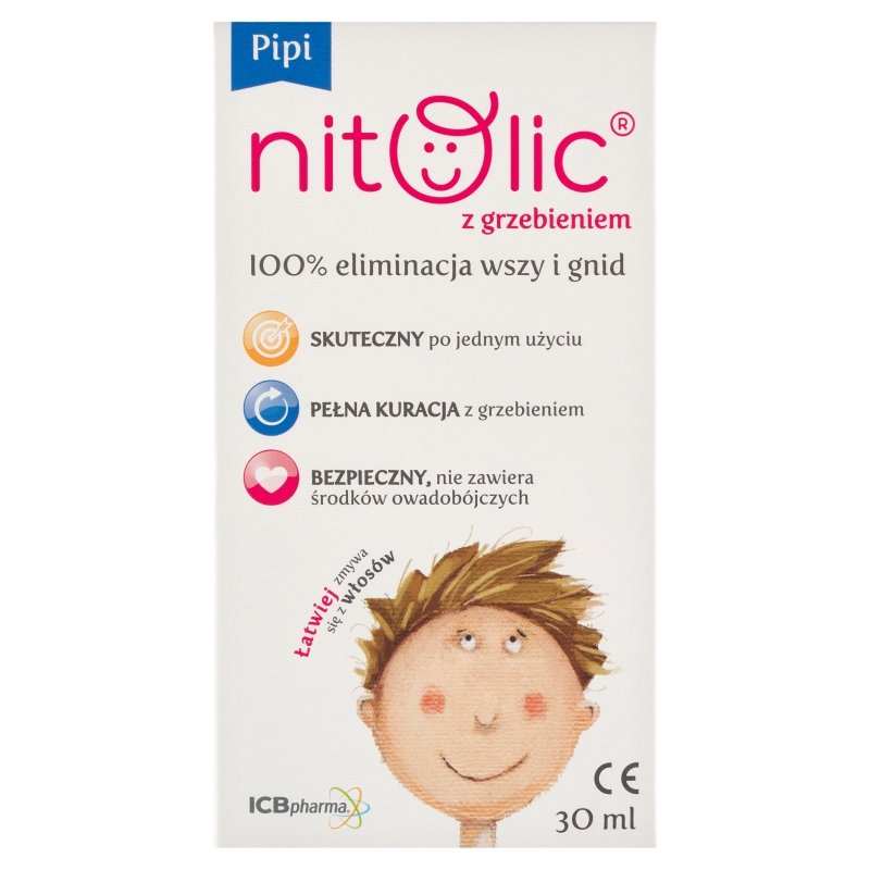 Pipi Nitolic przeciw wszawicy, zestaw: spray – 30 ml + grzebień 1 szt.