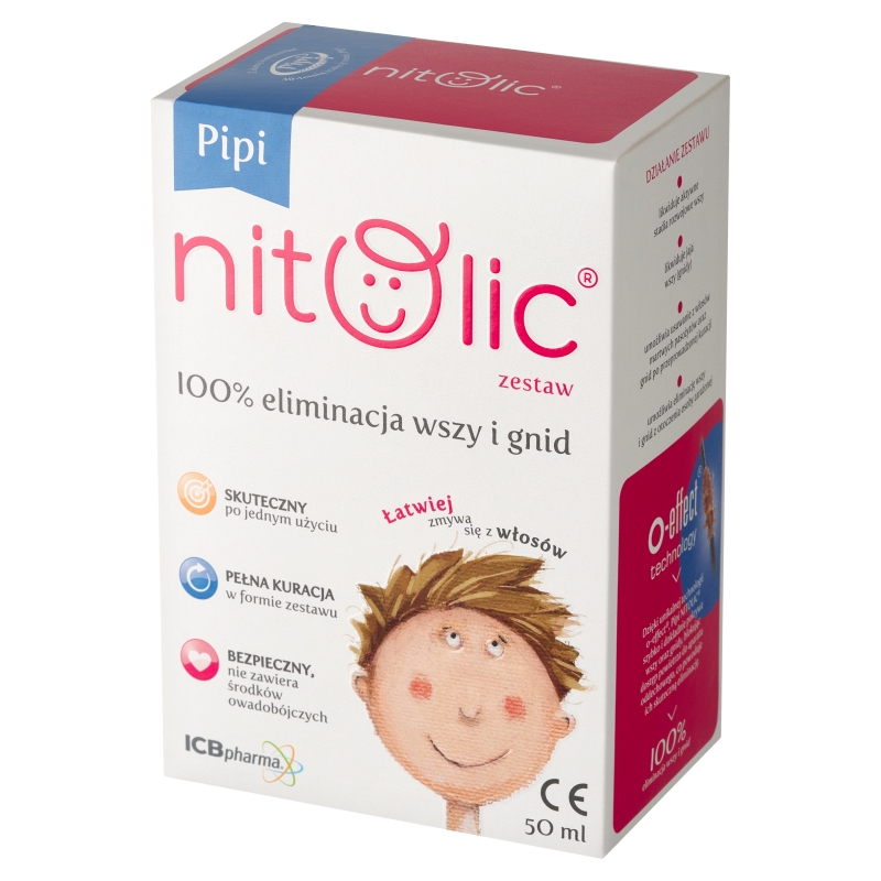 Pipi Nitolic , zestaw do eliminacji wszy i gnid, 50 ml