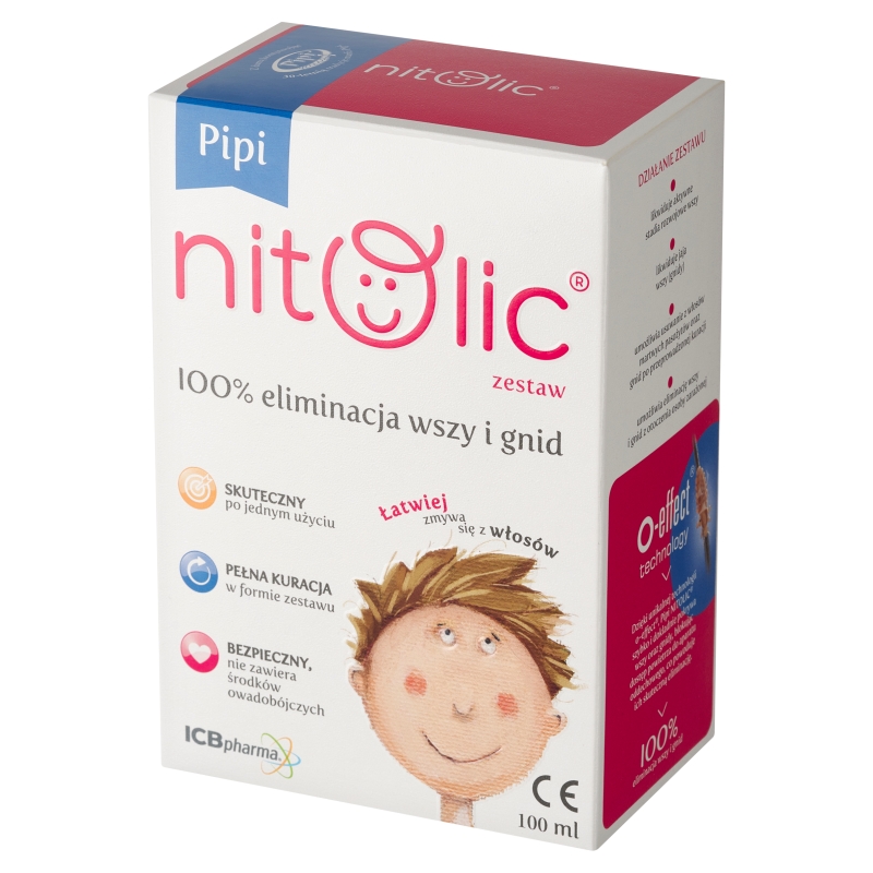 Pipi Nitolic, zestaw do eliminacji wszy i gnid, 100 ml