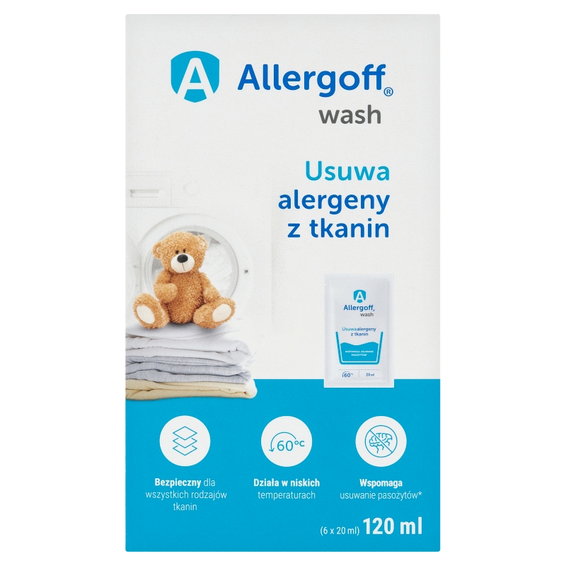 Allergoff Wash, do prania 6 x 20 ml