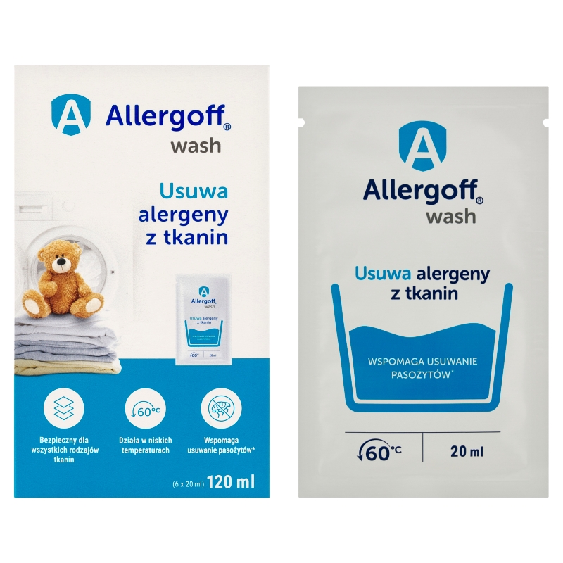 Allergoff Wash, do prania 6 x 20 ml