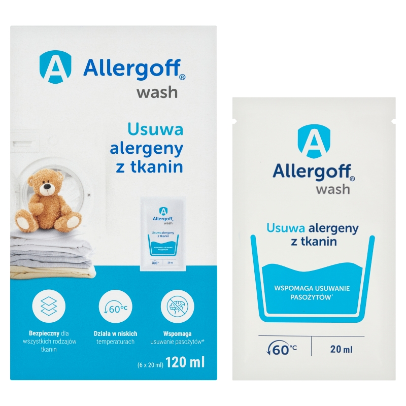 Allergoff Wash, do prania 6 x 20 ml