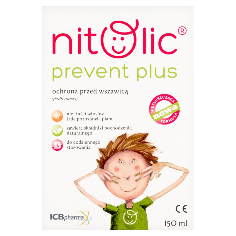 Pipi Nitolic Prevent Plus, spray ochronny przed wszawicą dla dzieci, 150 ml