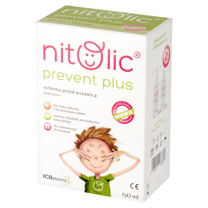 Pipi Nitolic Prevent Plus, spray ochronny przed wszawicą dla dzieci, 150 ml