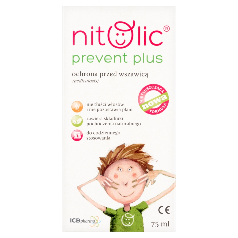 Pipi NITOLIC Prevent Plus Ochrona spray chroniący przed wszawicą, 75 ml