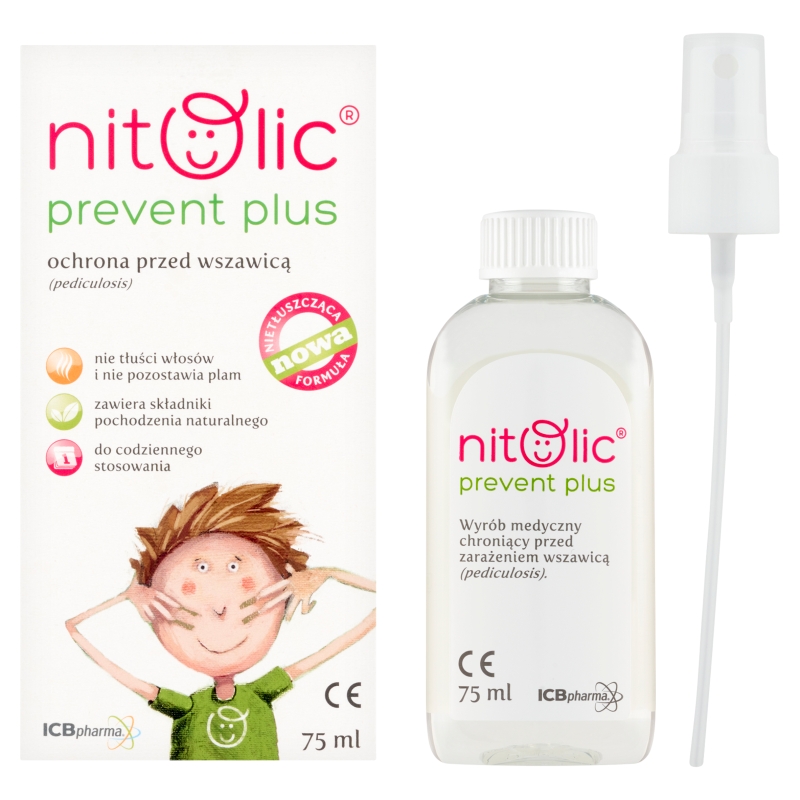 Pipi NITOLIC Prevent Plus Ochrona, spray chroniący przed wszawicą, 75 ml