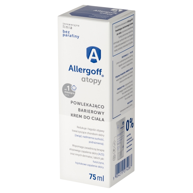 Allergoff, powlekający barierowy krem do ciała, 75 ml