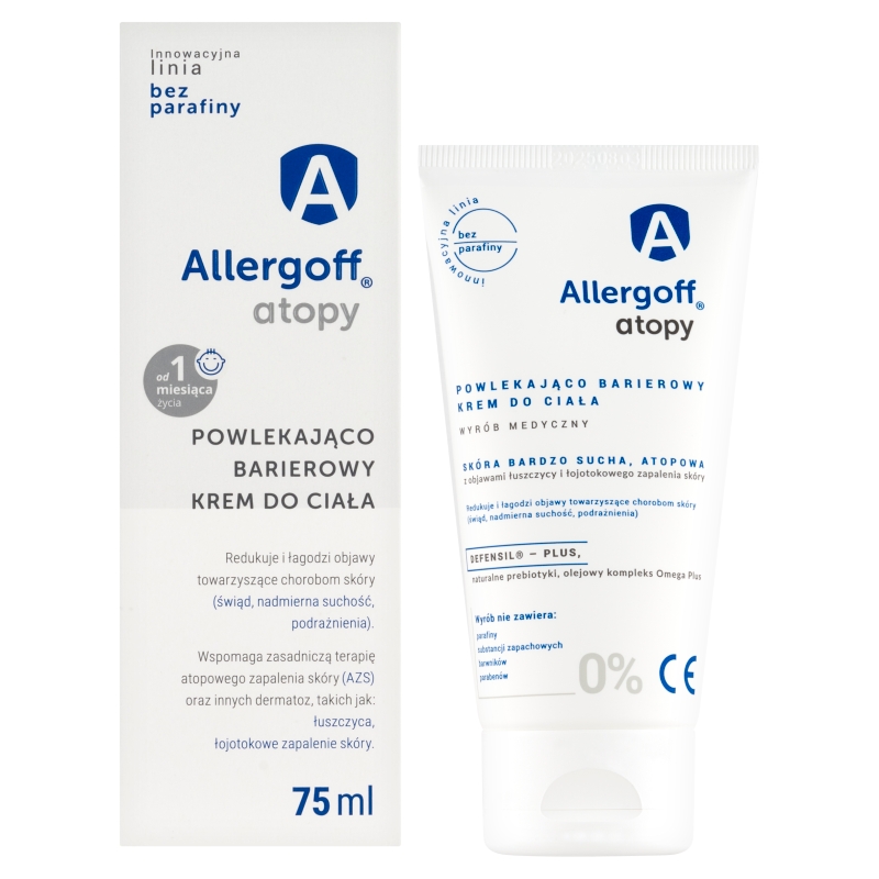 Allergoff, powlekający barierowy krem do ciała, 75 ml