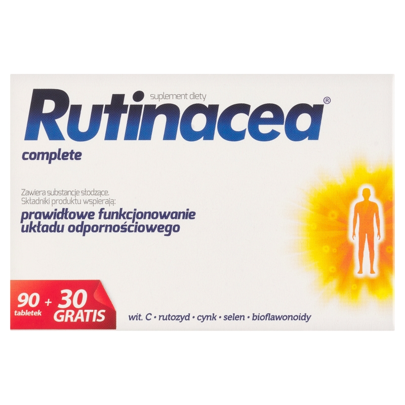 Rutinacea Complete, tabletki ze składnikami wspomagającymi odporność, 90 szt. + 30 szt. gratis