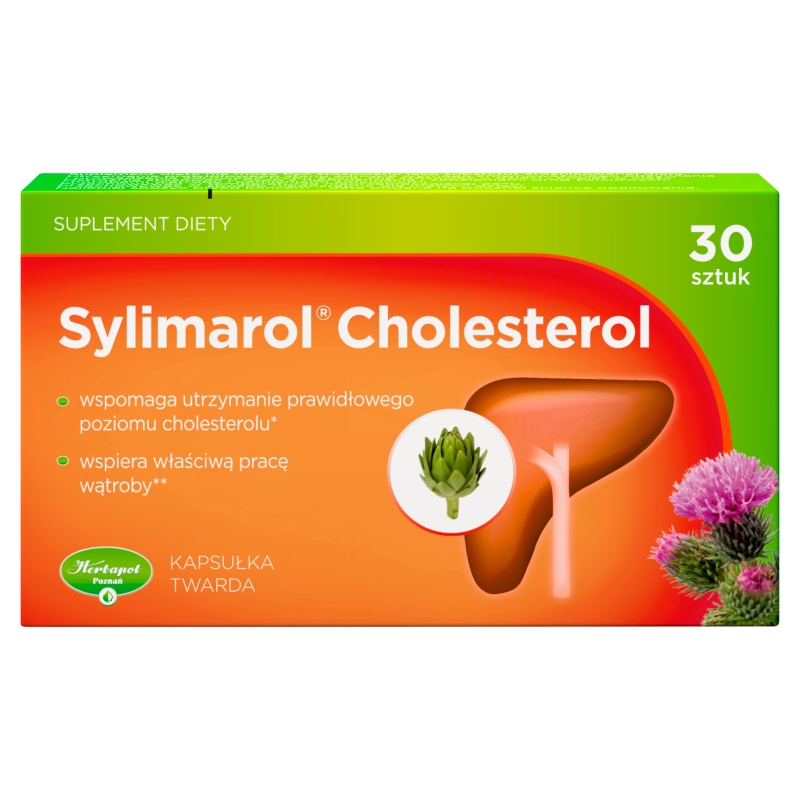 Sylimarol Cholesterol , kapsułki ze składnikami na utrzymanie odpowiedniego poziomu cholesterolu, 30 szt.