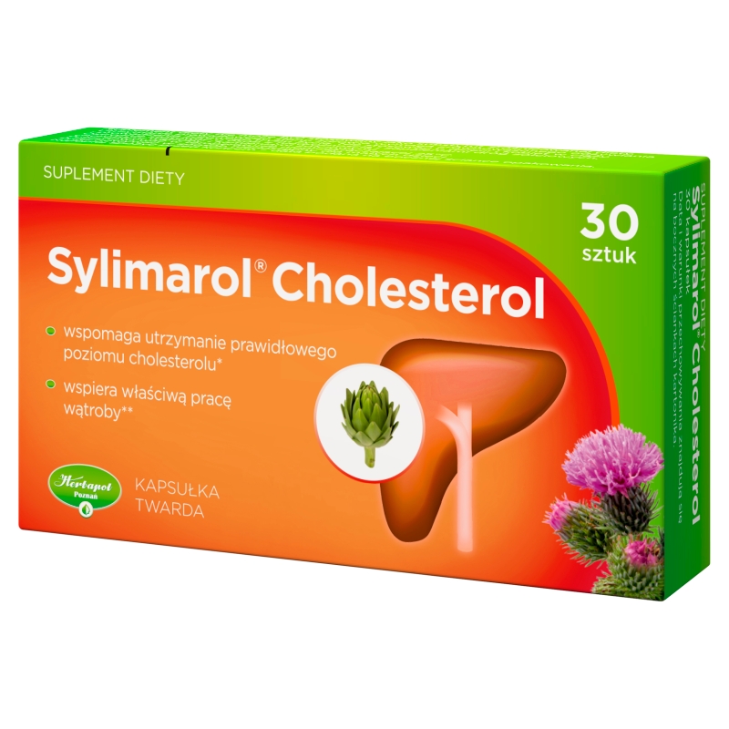 Sylimarol Cholesterol , kapsułki ze składnikami na utrzymanie odpowiedniego poziomu cholesterolu, 30 szt.