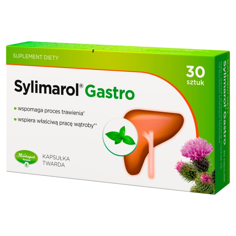 Sylimarol Gastro, kapsułki twarde dla osób dbających o wątrobę, 30 szt.