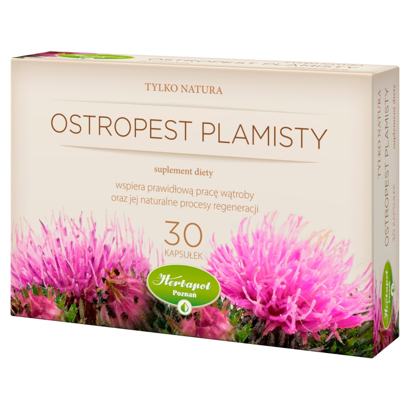 Ostropest Plamisty Tylko Natura, kapsułki ze składnikami wspierającymi prawidłową pracę wątroby, 30 szt.