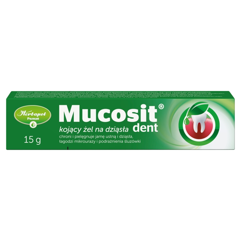 Mucosit Dent, żel do pielęgnacji jamy ustnej i dziąseł, 15 g