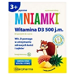MNIAMKI Witamina D pastylki do ssania dla dzieci ze składnikami na zdrowe kości, zęby i odporność, 60 szt.