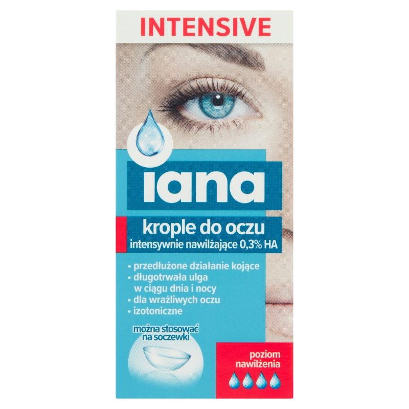 IANA INTENSIVE krople do oczu intensywnie nawilżające 0,3% HA, 10 ml