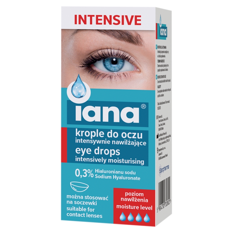 IANA INTENSIVE, krople do oczu intensywnie nawilżające 0,3% HA, 10 ml