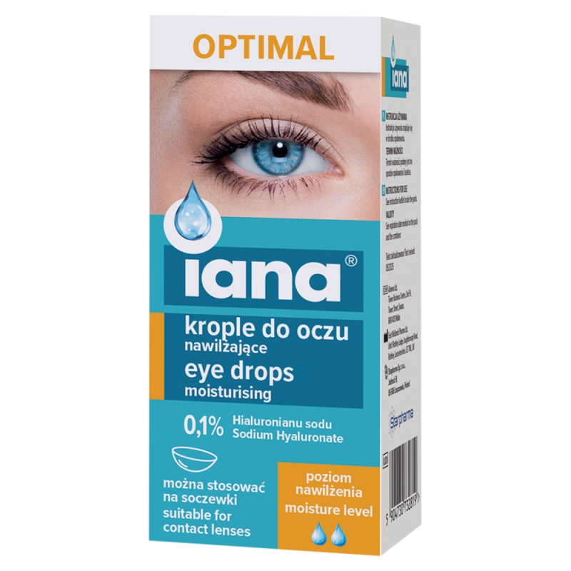 Iana , krople do oczu nawilżające, 10 ml