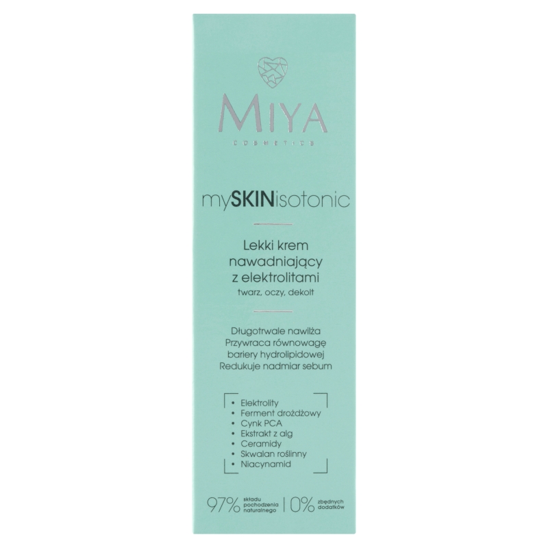 MIYA mySkinisotonic, Lekki krem nawadniający z elektrolitami, 40 ml