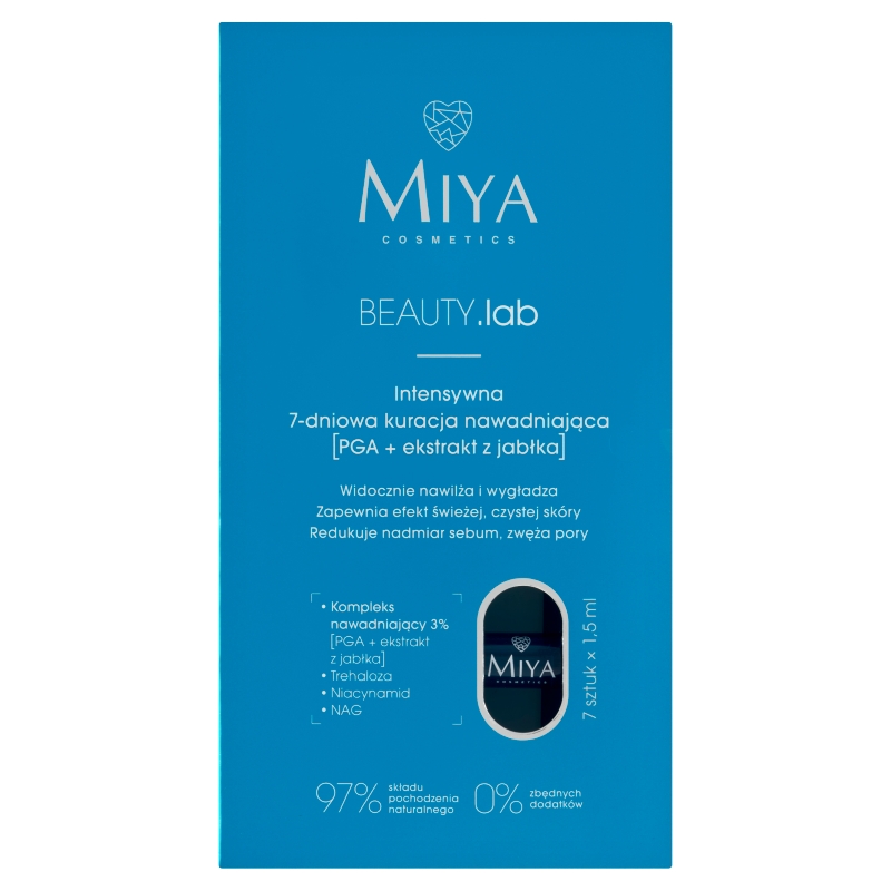 Miya Cosmetics Beauty.Lab 7 dniowa kuracja nawadniająca 7 ampułek x 1,5 ml KRÓTKA DATA 31.01.2026