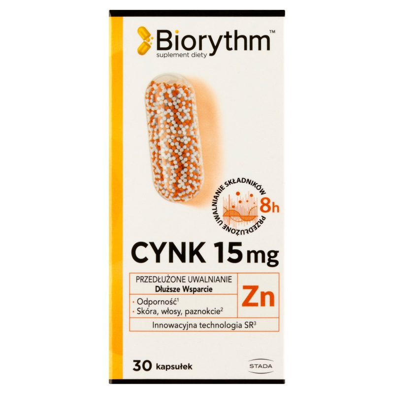 Biorythm Cynk, kapsułki o przedłużonym uwalnianiu z cynkiem, 30 szt.