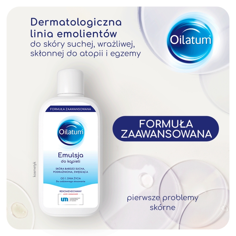 Oilatum Formuła Zaawansowana, emulsja do kąpieli do bardzo suchej skóry, 400 ml
