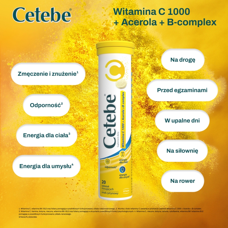 Cetebe 1000 mg, 20 tabletek musujących