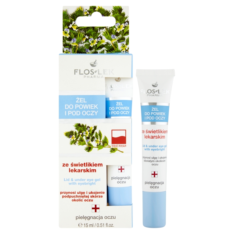 Flos-Lek Żel ze świetlikiem lekarskim, pod oczy, 15 ml