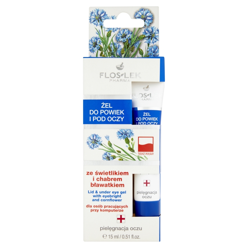 Flos-Lek Żel ze świetlikiem i chabrem bławatkiem do powiek i pod oczy, 15 ml