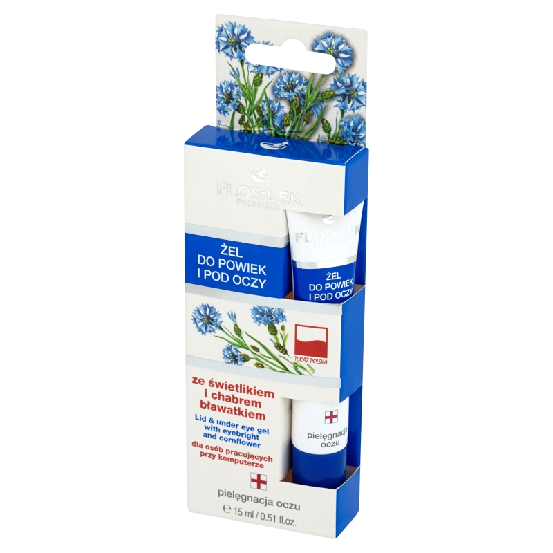 Flos-Lek Żel ze świetlikiem i chabrem bławatkiem, do powiek i pod oczy, 15 ml